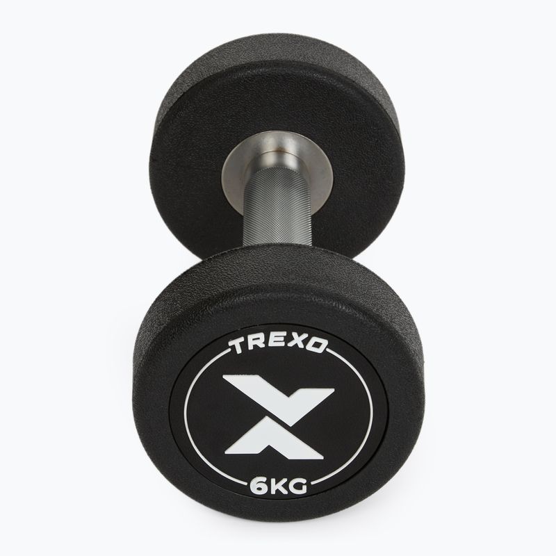 Gumírozott öntöttvas kézisúlyzó XTREXO Pro 6 kg black 7