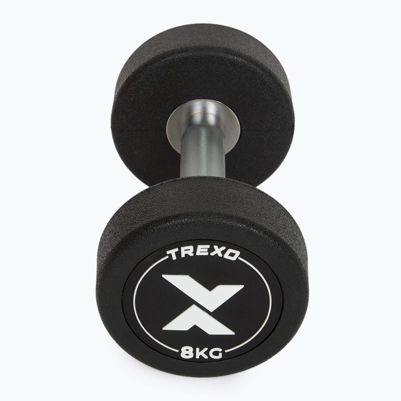 Gumírozott öntöttvas kézisúlyzó XTREXO Pro 8 kg black 7
