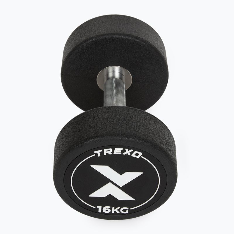 Gumírozott öntöttvas kézisúlyzó XTREXO Pro 16 kg black 7