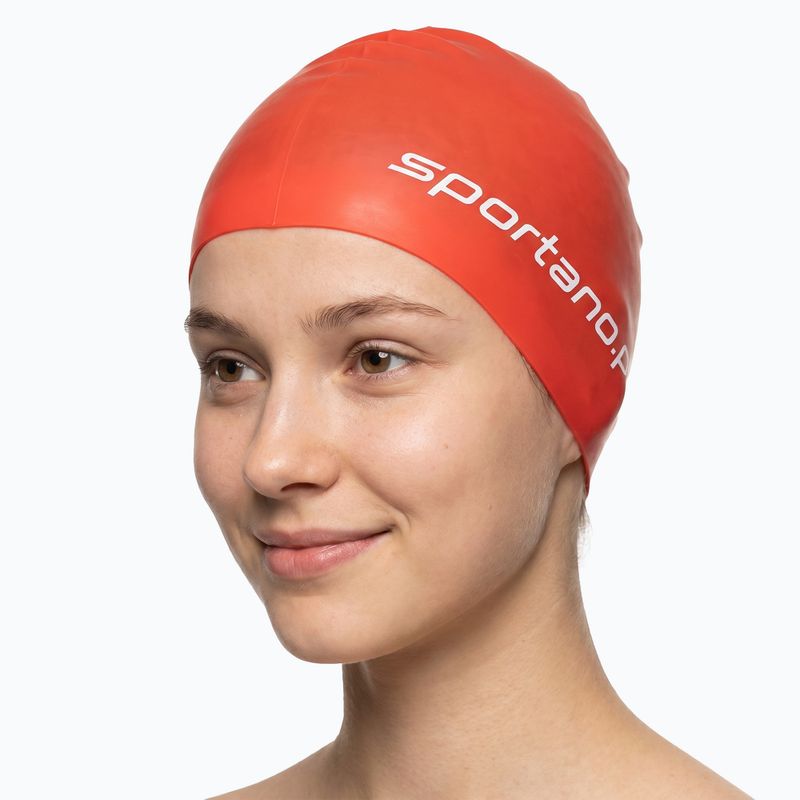 Úszó sapka SPORTANO silicone orange 2
