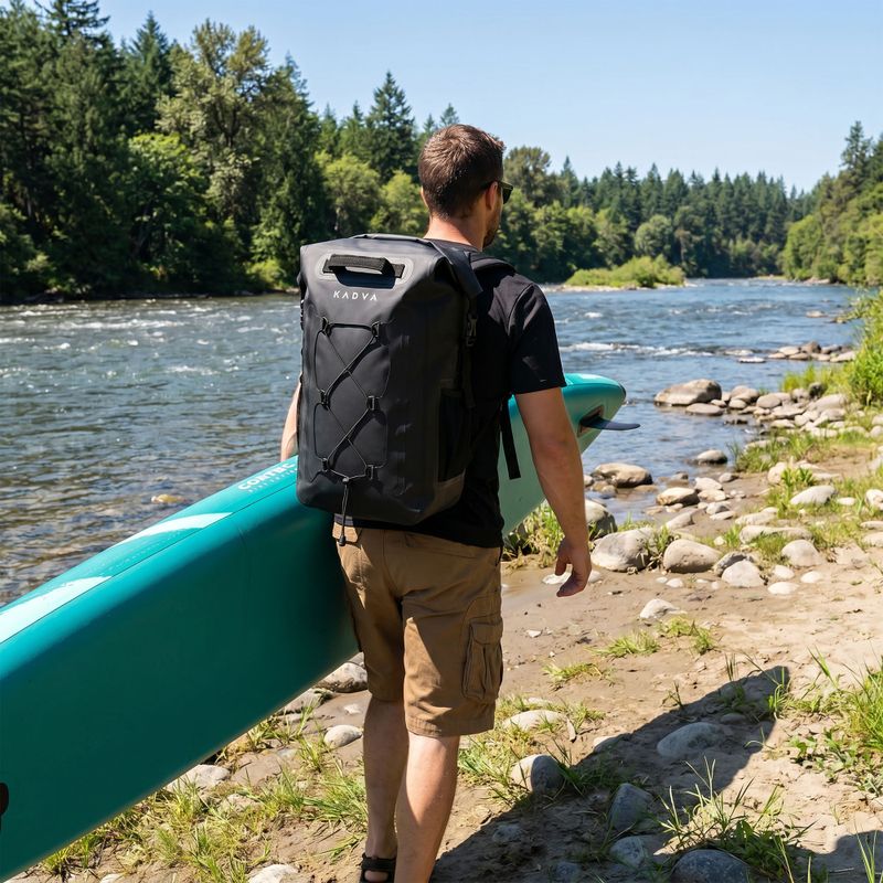 KADVA Fish 40 l fekete vízálló hátizsák 11