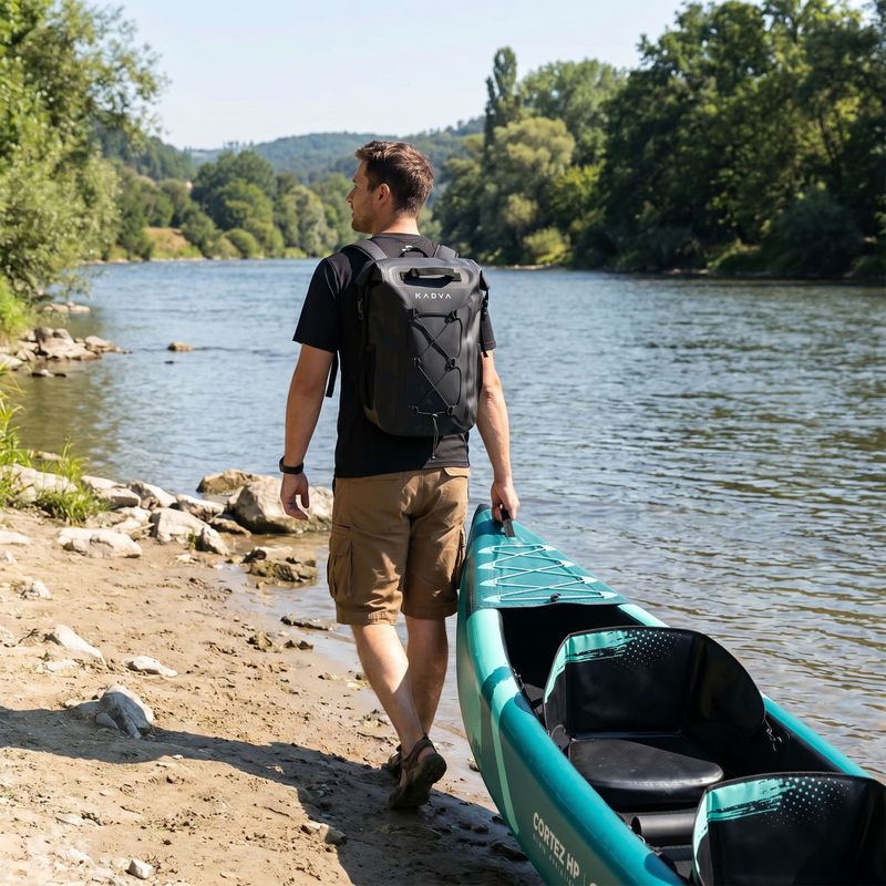 KADVA Fish 20 l fekete vízálló hátizsák 11