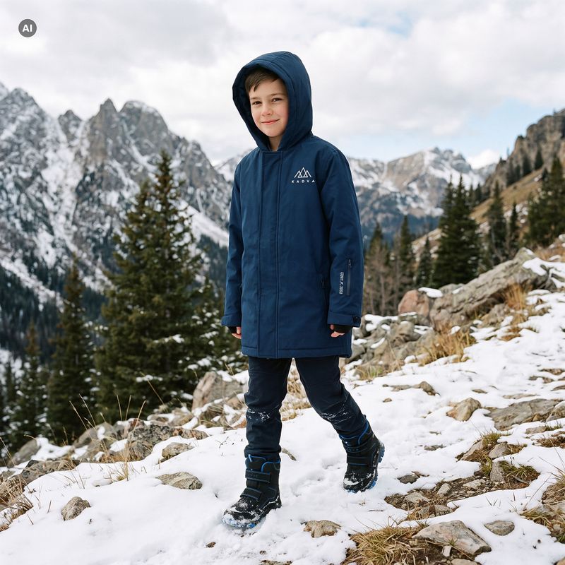 Gyerek hócipő KADVA Snowey Mid WP fekete 7
