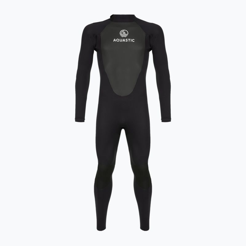 Férfi szörfös neoprénruha AQUASTIC 4/3 mm-es neoprén WAVEY black 10