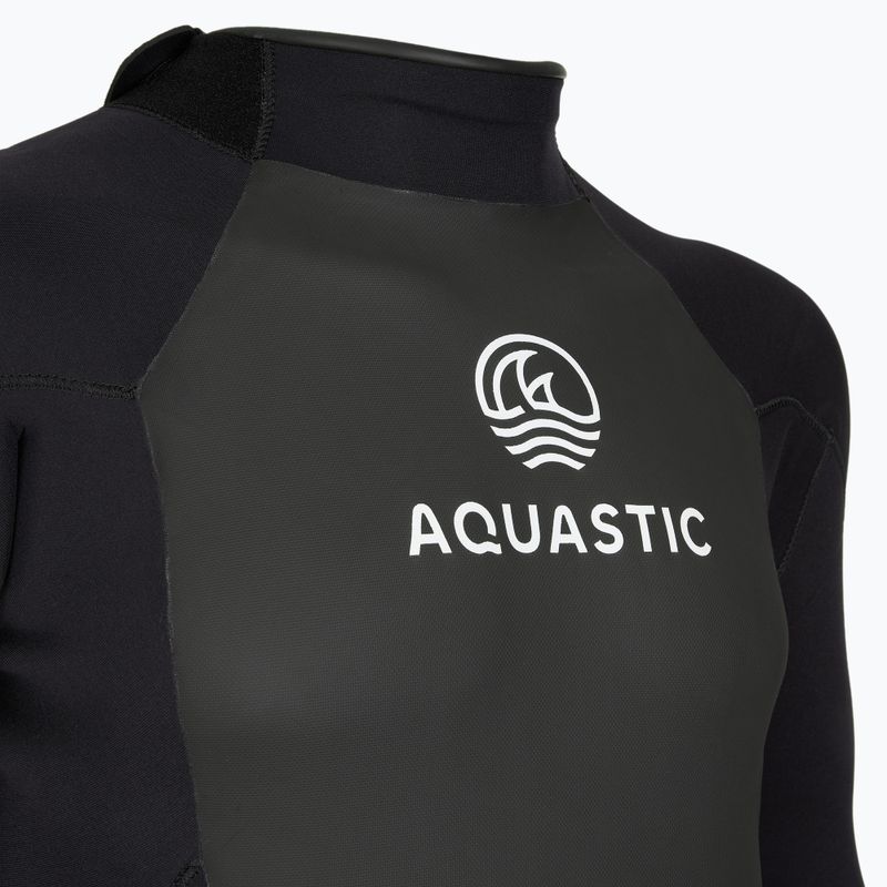 Férfi szörfös neoprénruha AQUASTIC 4/3 mm-es neoprén WAVEY black 12