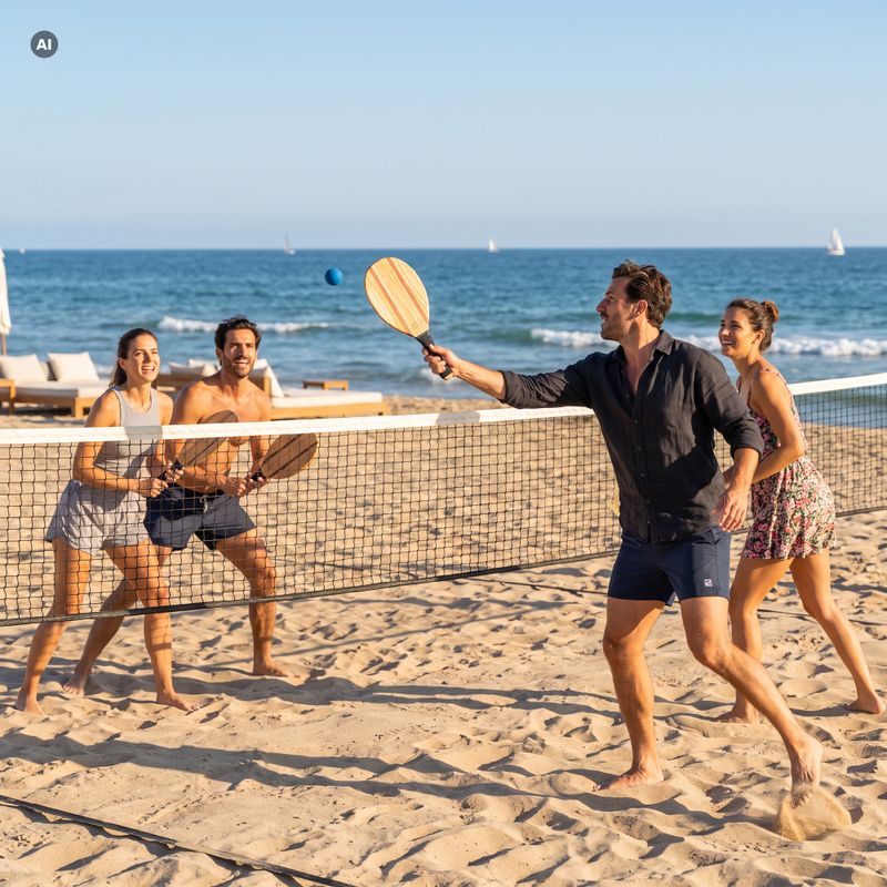 OneTeam Beach Play strandtenisz készlet barna 2