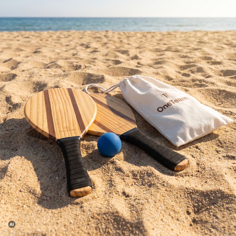 OneTeam Beach Play strandtenisz készlet barna 4