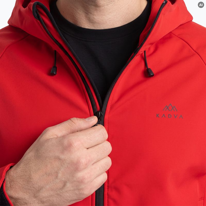Férfi túrasweatshirt KADVA Arix WP 5K/3K softshell hibrid piros 3