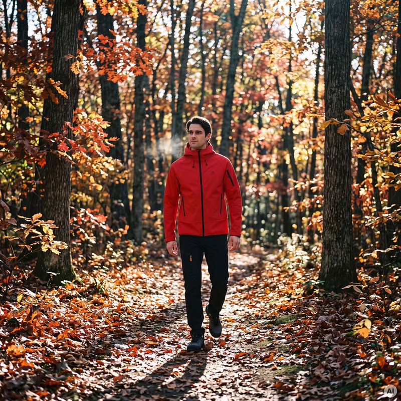 Férfi túrasweatshirt KADVA Arix WP 5K/3K softshell hibrid piros 5