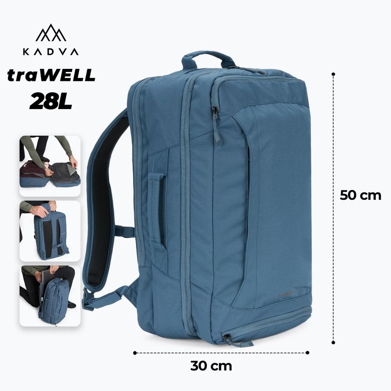 KADVA traWELL 28 l túrahátizsák tengerészkék 2