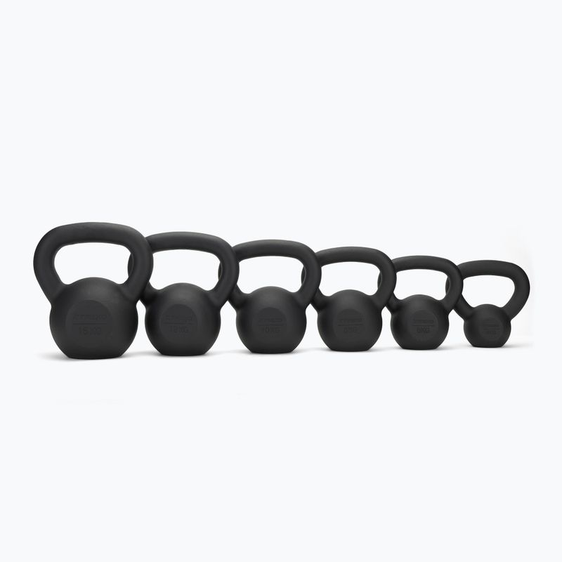 TREXO 10kg fekete öntöttvas kettlebell 3