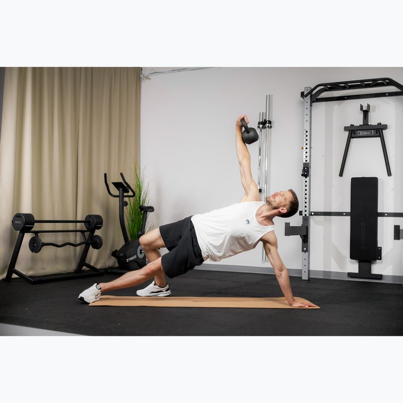 TREXO 10kg fekete öntöttvas kettlebell 5