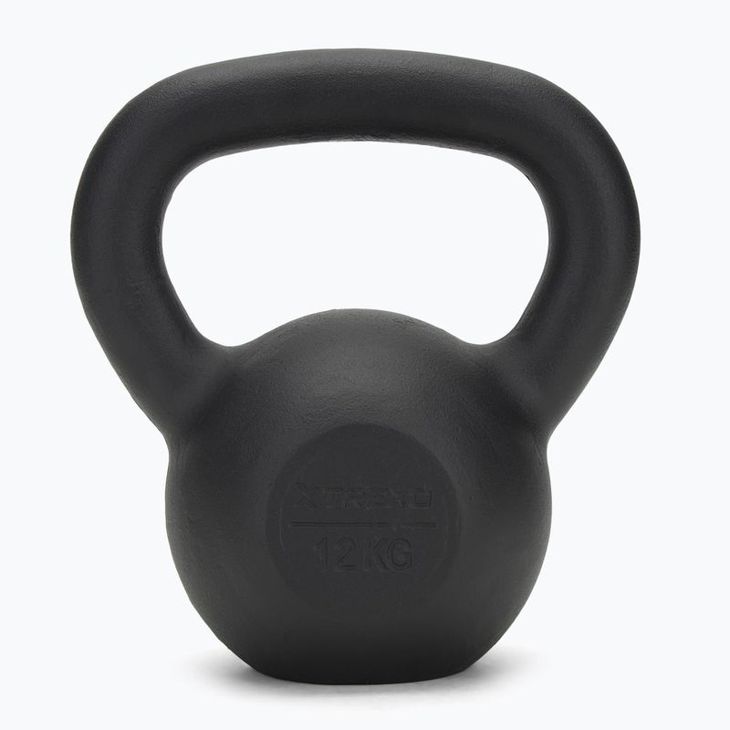 TREXO 12 kg fekete öntöttvas kettlebell 2