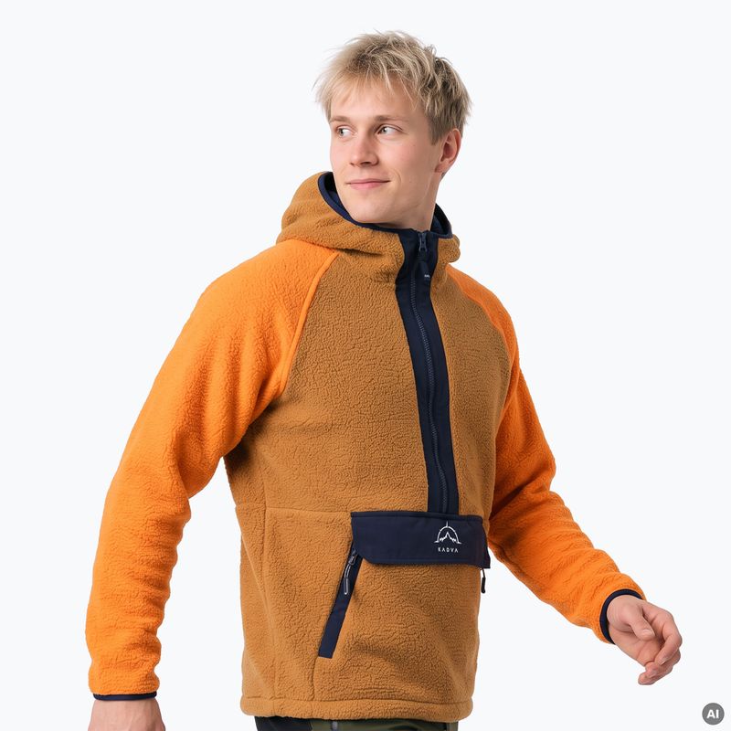 Férfi polár pulóver KADVA RODIA barna 5