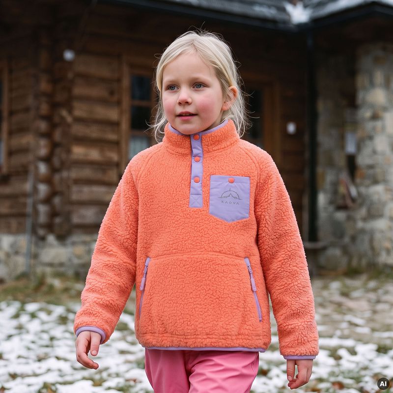 Gyermek polár pulóver KADVA RODIA KDG narancssárga 11