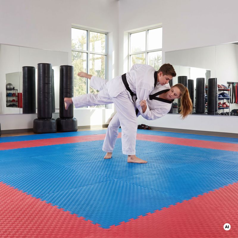 Tatami HOOK FIGHTING x Jen Yau puzzle tatami World Taekwondo Federation tanúsítvánnyal blue 3
