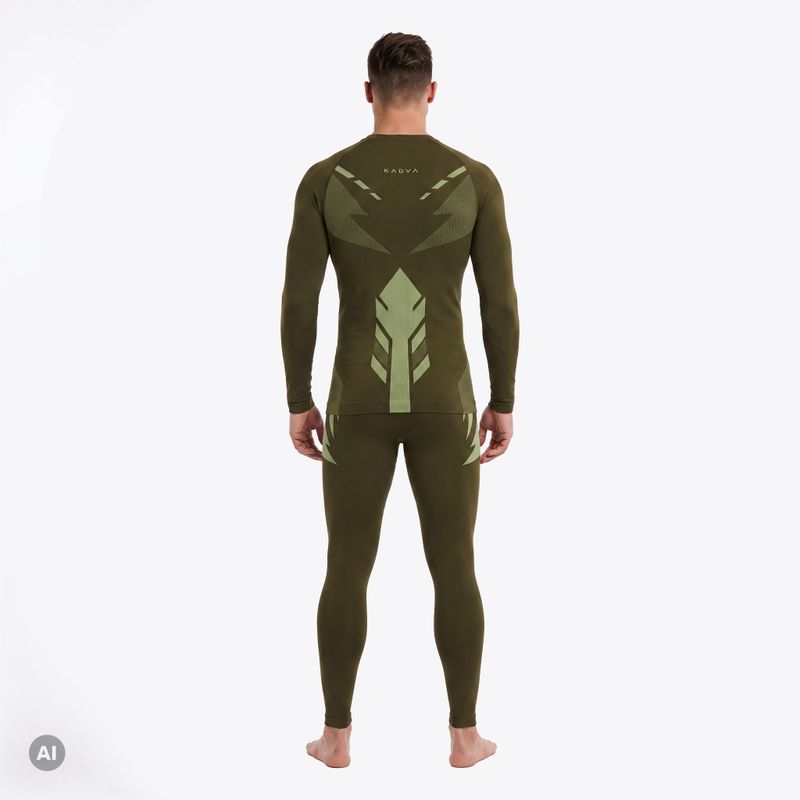 Férfi thermo fehérnemű szett KADVA Alpinestep Thermo SH Light Plus Set Green 3