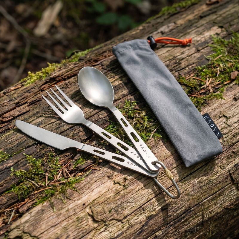 Turisztikai evőeszközök KADVA titanium ultralight gray 6