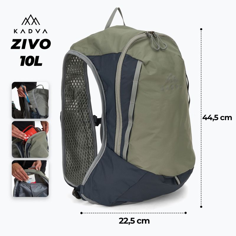 KADVA Zivo 10 l szürke túrahátizsák 2