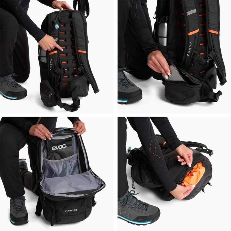 KADVA Fleiro 30 l fekete túrahátizsák 13