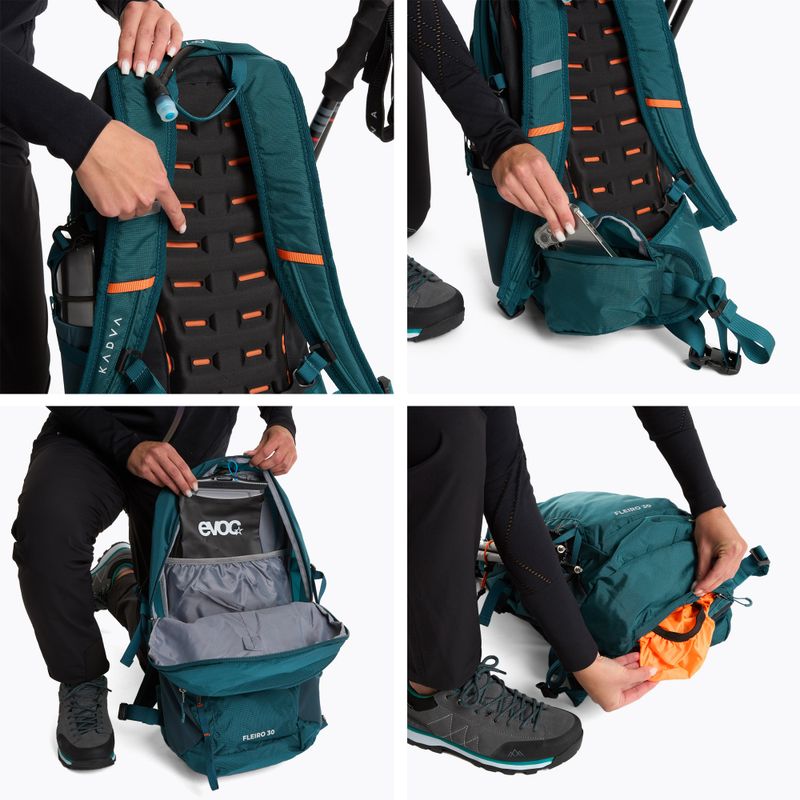 KADVA Fleiro 30 l sötét tengerkék túrahátizsák 12