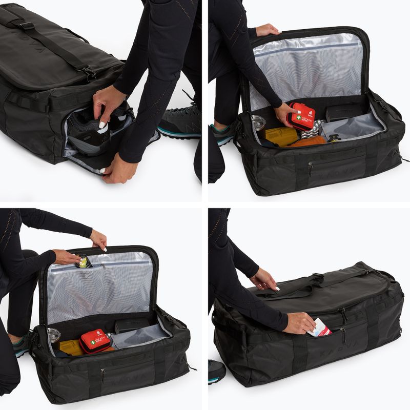 Duffel Bag KADVA 2 az 1-ben Alltaker 60 l fekete táska 11