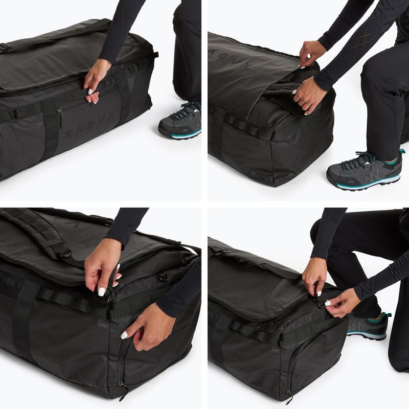 Duffel Bag KADVA 2 az 1-ben Alltaker 90 l fekete táska 12