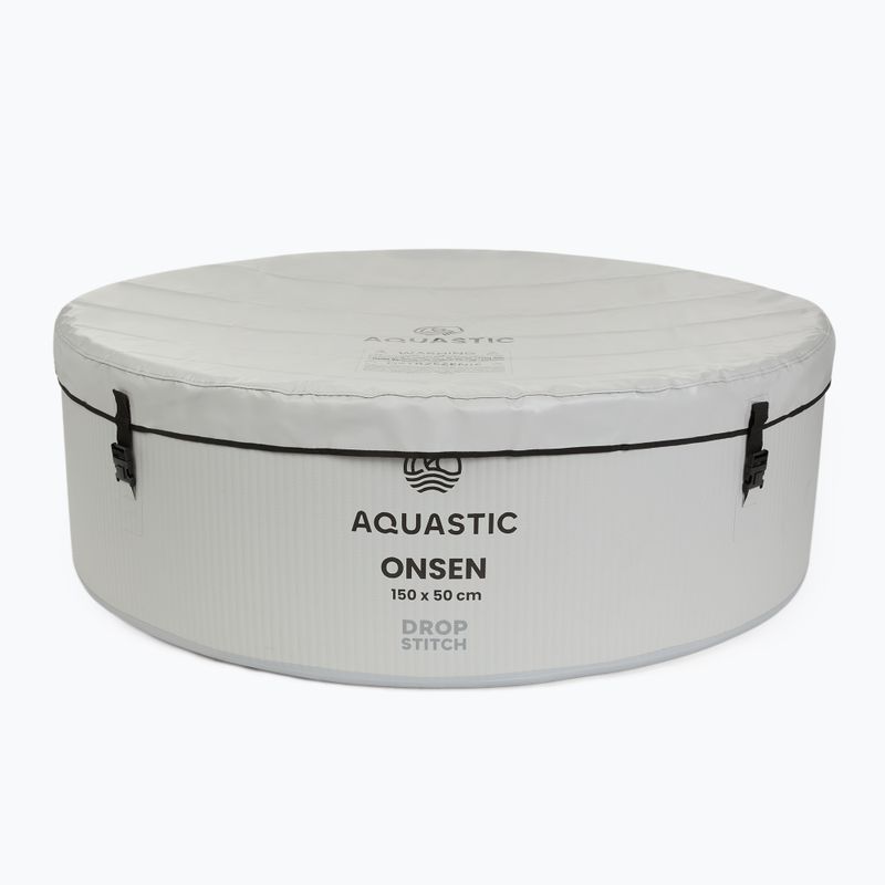 Felfújható medence AQUASTIC ONSEN drop stitch 700 l 150 cm szürke