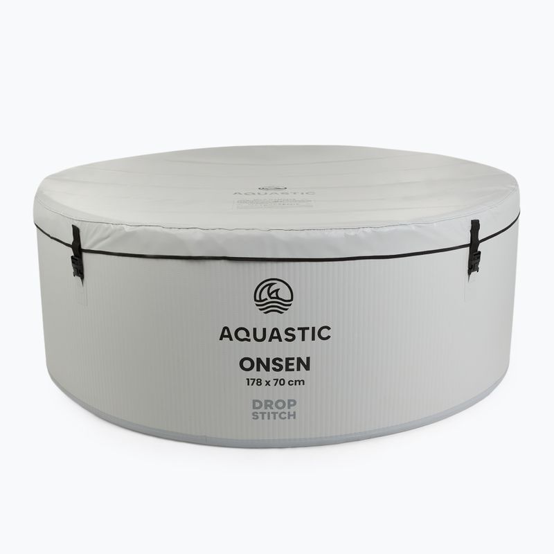 Felfújható medence AQUASTIC ONSEN drop stitch 1200 l 178 cm szürke