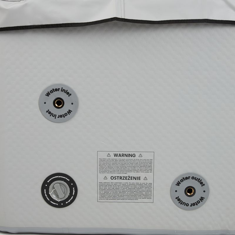 Felfújható medence AQUASTIC ONSEN drop stitch 1400 l 186 cm szürke 8