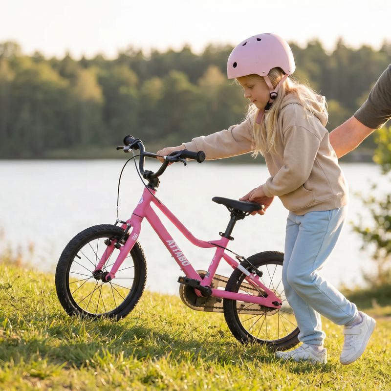 Gyermekkerékpár ATTABO EASE 16" 6,4 kg Gen 2 rózsaszín 3