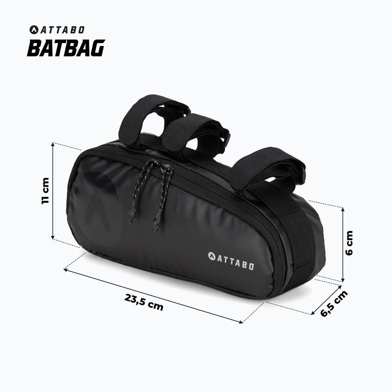 Kerékpáros táska a váz alatt ATTABO BatBag fekete 9