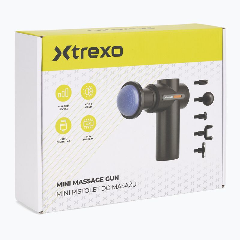 XTREXO Mini Pulsar fekete masszázspisztoly 16