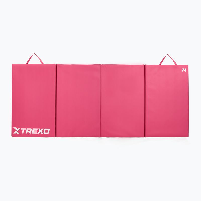 TREXO összecsukható tornamatrac 195 x 80 x 5 cm rózsaszínű 6