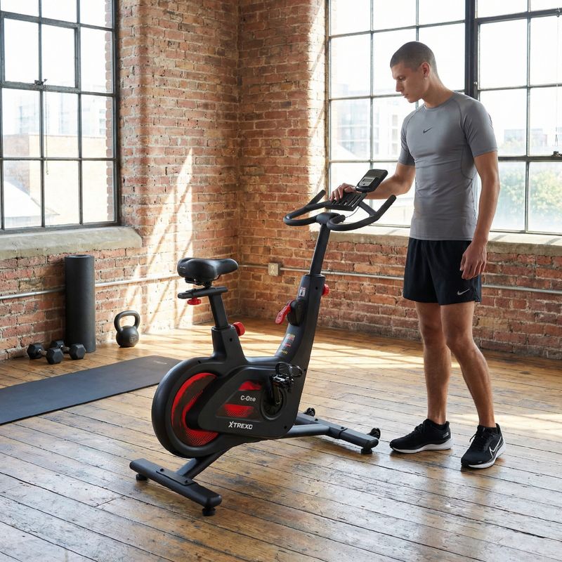 XTREXO C-One spinning kerékpár fekete 5