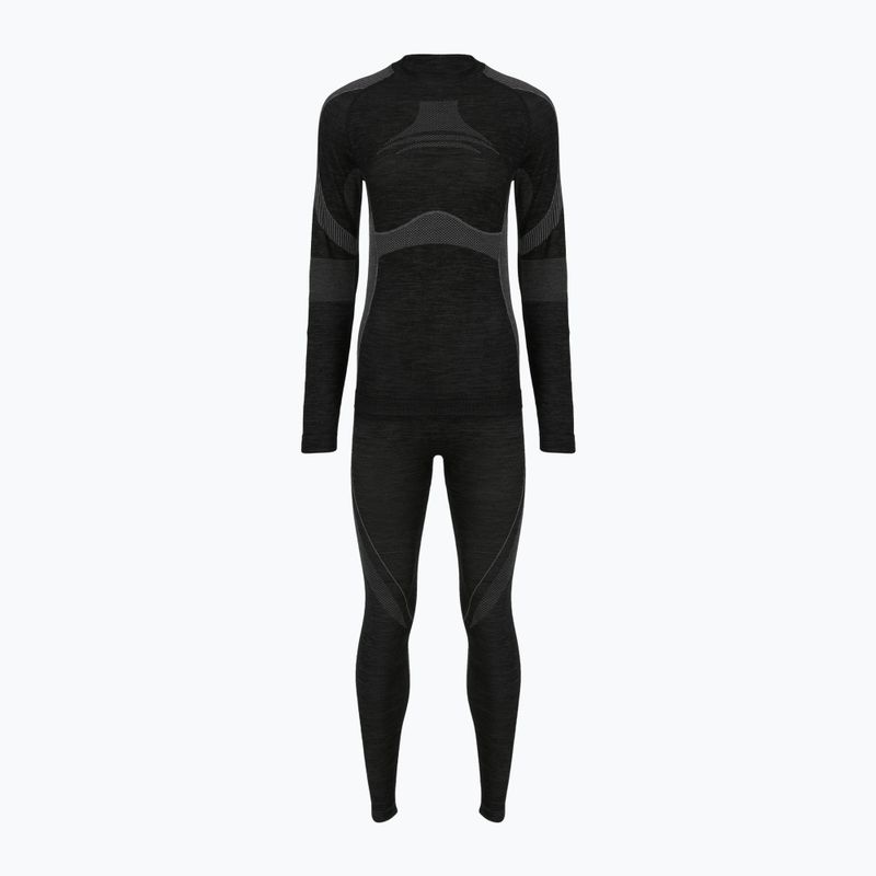 Férfi thermo fehérnemű szett Woolcano SET1089 Czarny