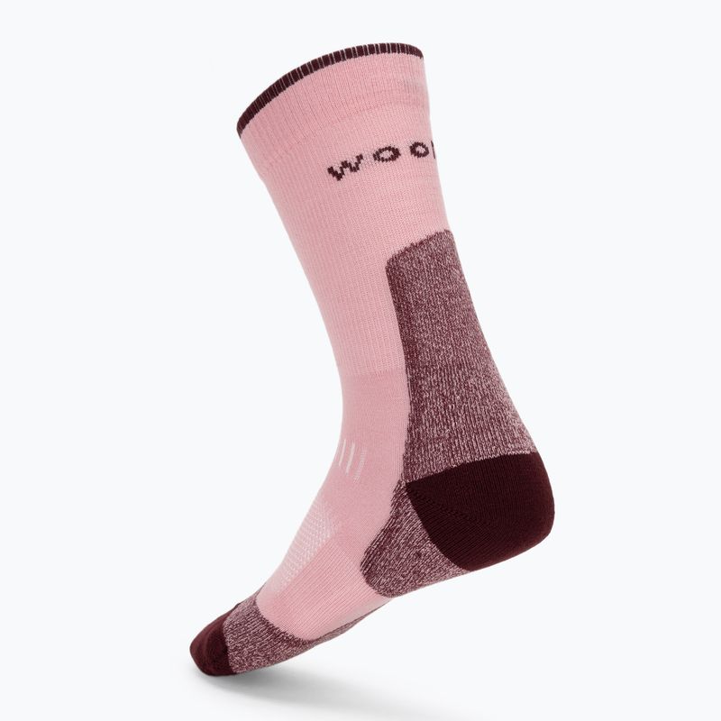 Női zokni Woolcano SCK1098 Różowy/Bordowy 2