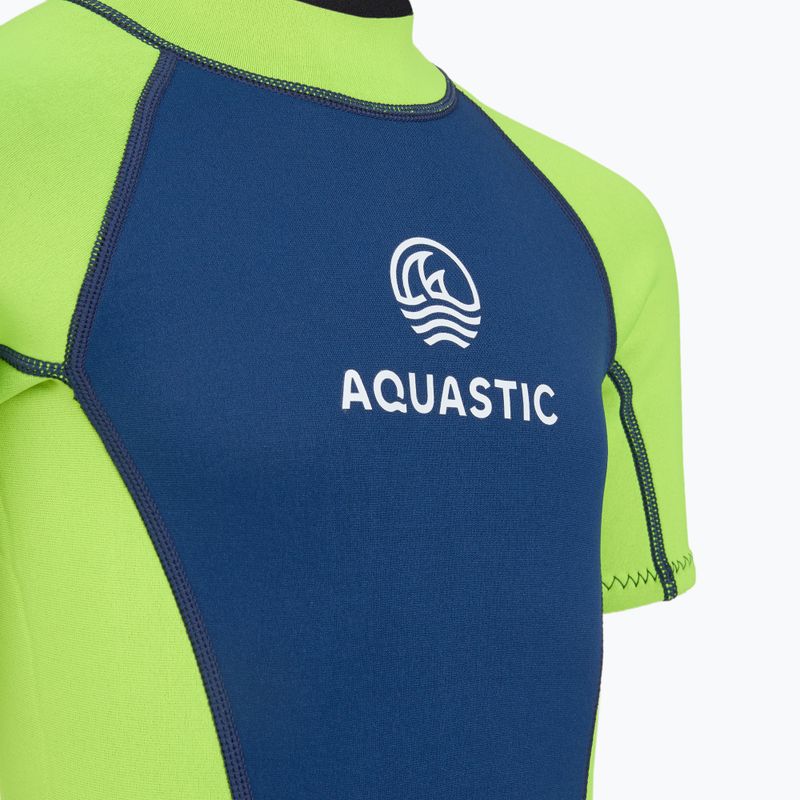 Gyerek úszóruha AQUASTIC Wavey Jrb 2 mm zöld/sötétkék 5