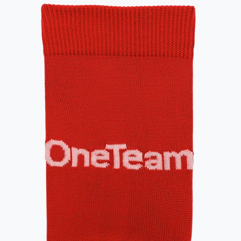 Gyerek focizokni OneTeam Precision football socks szett 2-pack piros 3