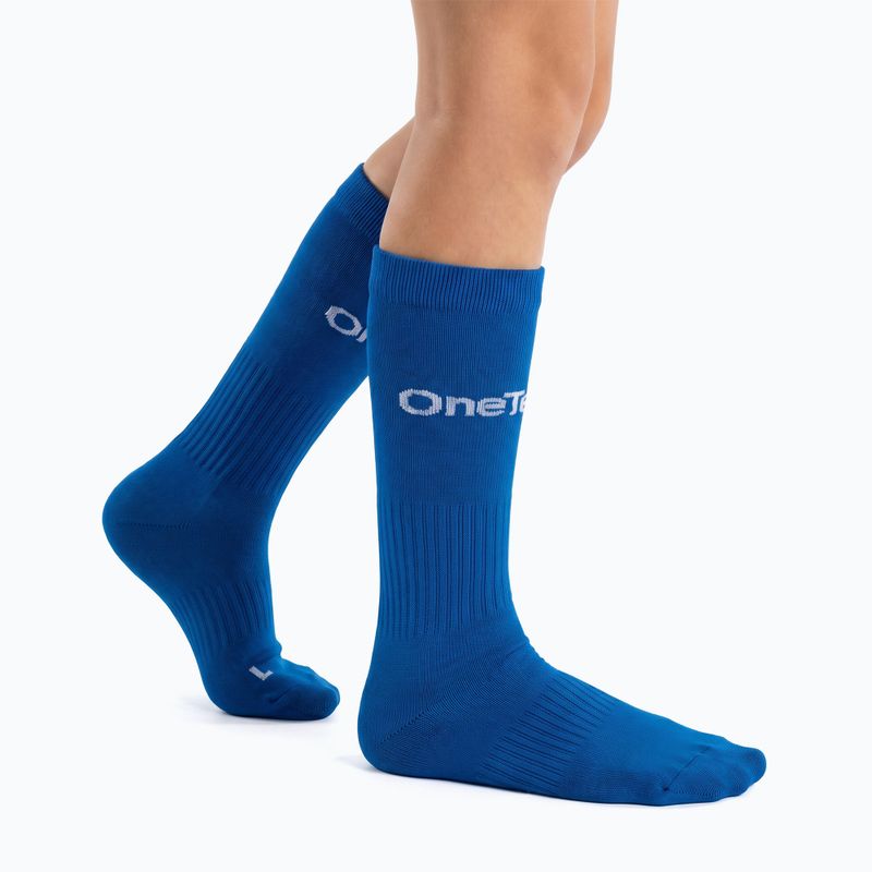 Gyerek focizokni OneTeam Precision football socks szett 2-pack kék 2