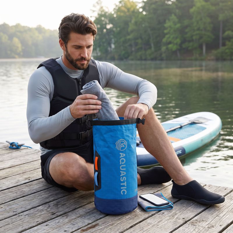 Vízálló zsák AQUASTIC Dry Bag 8 l Nylon/TPU blue 3