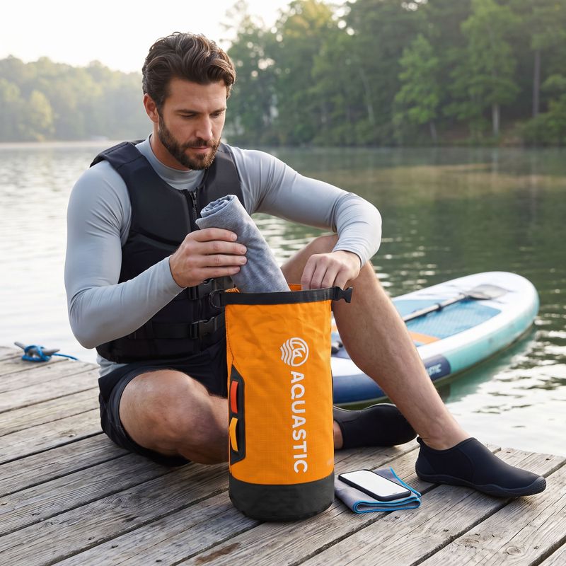 Vízálló zsák AQUASTIC Dry Bag 8 l Nylon/TPU orange 3