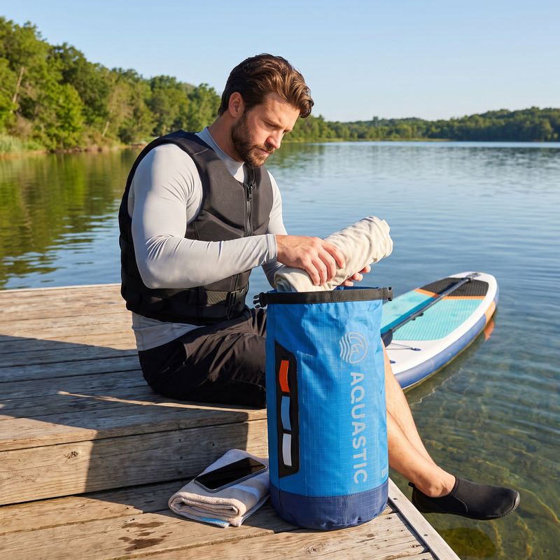 Vízálló zsák AQUASTIC Dry Bag 13 l Nylon/TPU blue 4