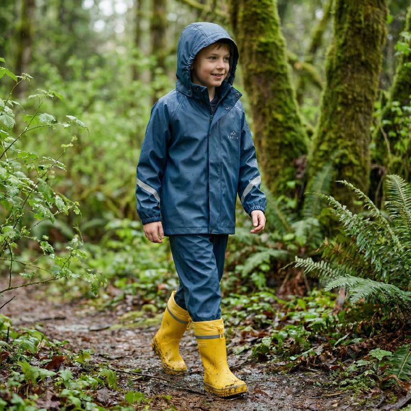Gyerek gumicsizma KADVA PuddleProof JR fényvisszaverő elemekkel sárga 3