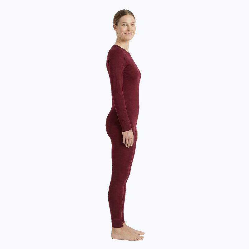 Női thermo fehérnemű szett WOOLCANO Merino SET0543 burgundy 2