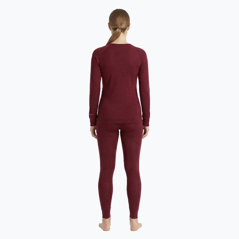 Női thermo fehérnemű szett WOOLCANO Merino SET0543 burgundy 3