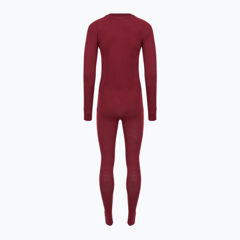 Női thermo fehérnemű szett WOOLCANO Merino SET0543 burgundy 10