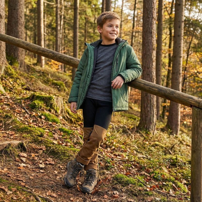 Gyerek termikus fehérnemű szett WOOLCANO Merino SET0982 gray 7