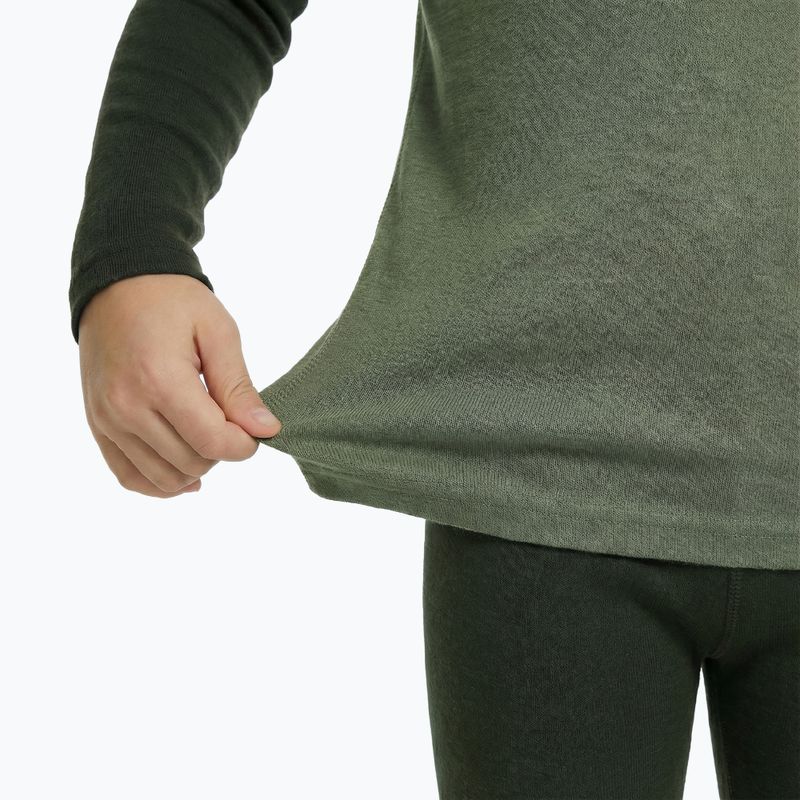 Gyerek termikus fehérnemű szett WOOLCANO Merino SET0982 khaki 6