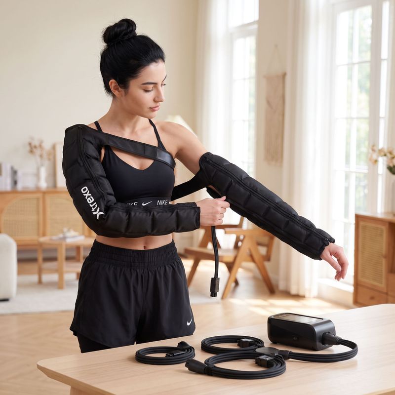 XTREXO masszírozó AIRPRESSO 8 fekete nyomásterápiás masszázsujjvédő 4